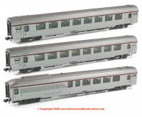 HN4441 Arnold SNCF 3 Coach Pack TEE "Cisalpin" Milan – Paris - Silver livery epoch IV